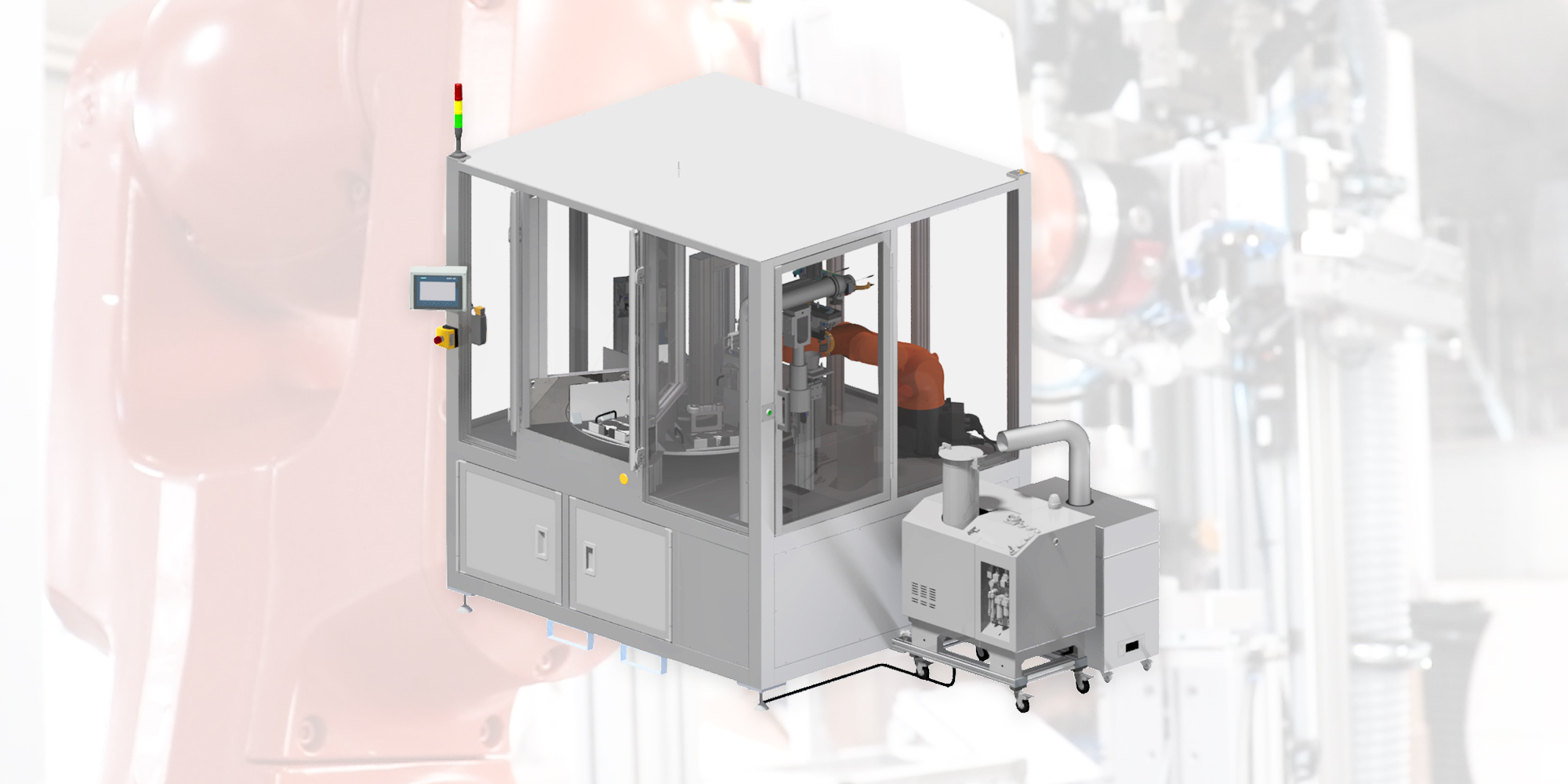 Semi-automated gluing system with IO-Link sensor technology