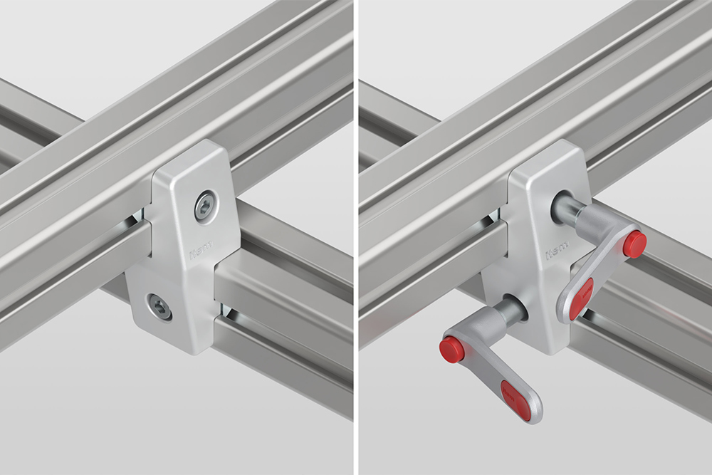 Kreuz-Verbindungssätze mit Schrauben und Klemmhebeln