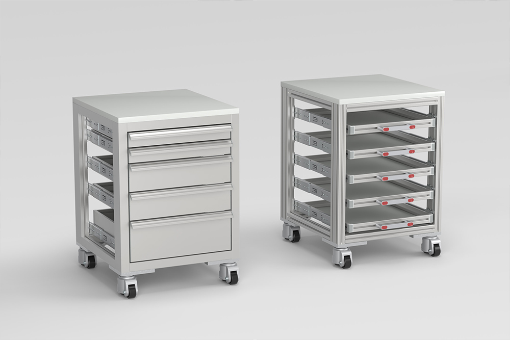 item Interlock-System: leichte Anpassung an individuelle Schubladenlösungen mit unterschiedlicher Höhe