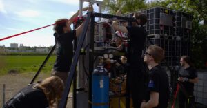 A test bench for developing a sounding rocket