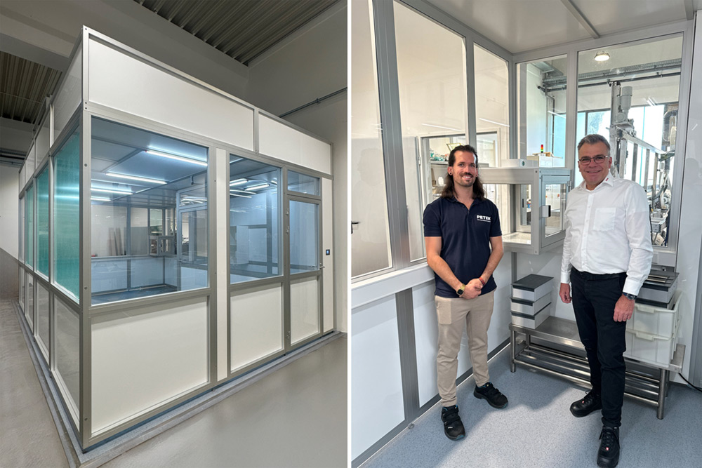 Stefan Denker, Projektkonstrukteur bei PETEK und Ralf Eickhorn, Projektmanagement Vertrieb bei item