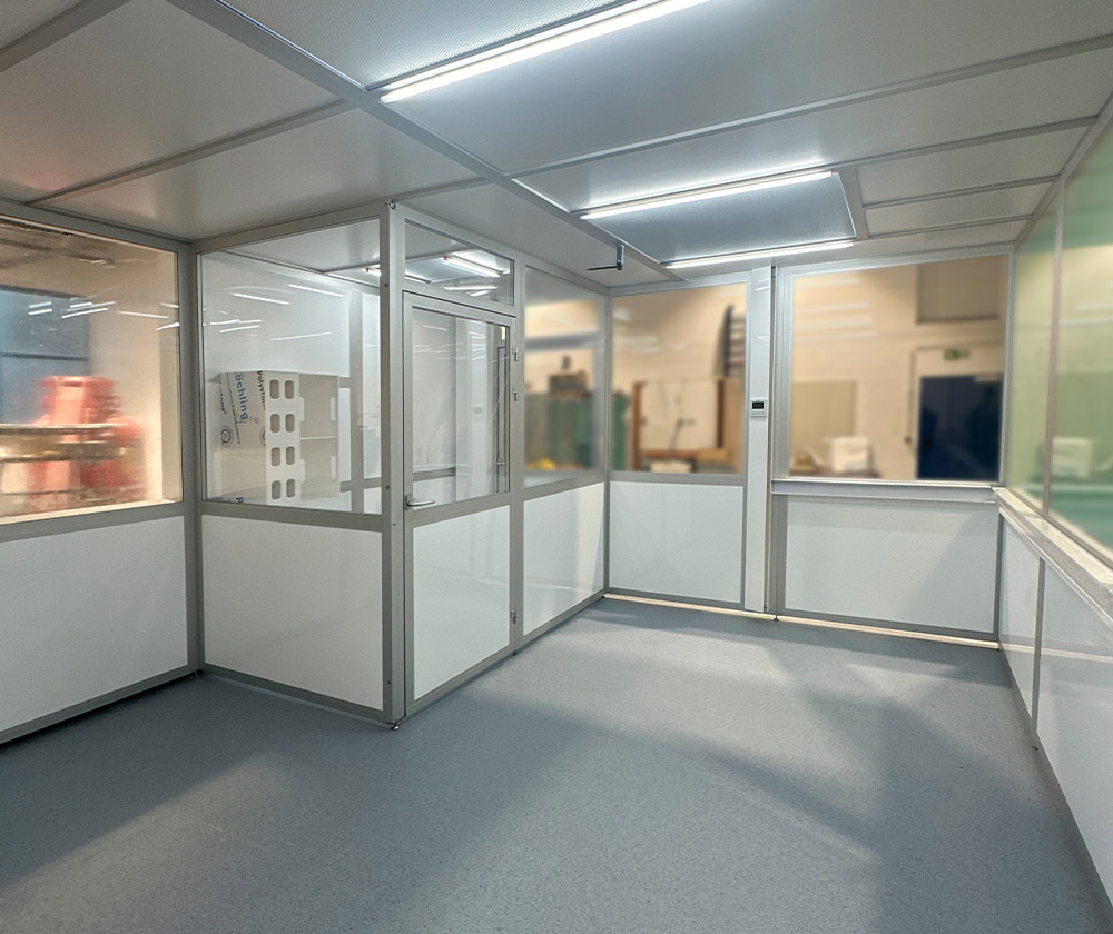 Reinraum der Klasse 7 auf Basis von item Profiltechnik